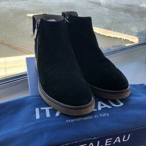 ITALEAU - FOLIANA BOOTIES - WATERPROOF - VELOUR NERO / BLACK - 40 / 9.5 M - EUC